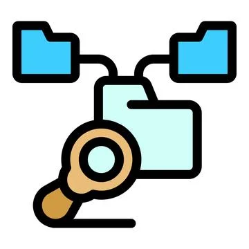 Search folder funnel icon vector flat 스톡 일러스트