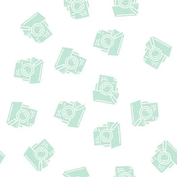 Search folder glyph seamless pattern Stock Illustration