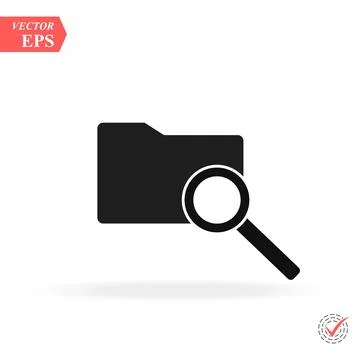 Search Folder Icon vector illusration on white background Stock Illustration