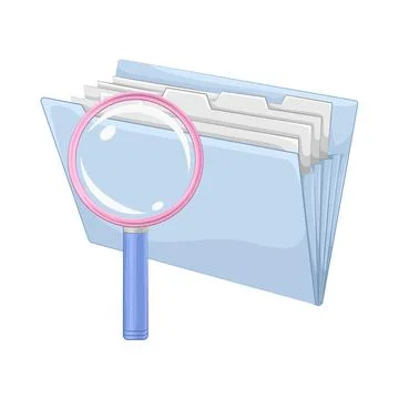 Search Folder Illustration Illustrazione stock