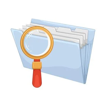Search Folder Illustration Illustrazione stock
