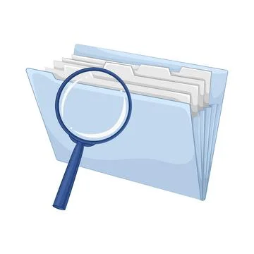 Search Folder Illustration Illustrazione stock