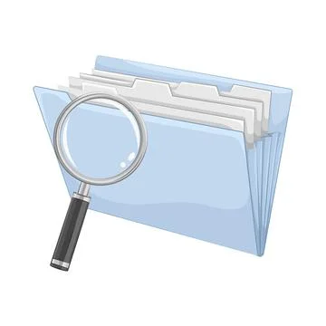 Search Folder Illustration Illustrazione stock