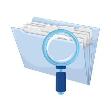 Search Folder Illustration Illustrazione stock