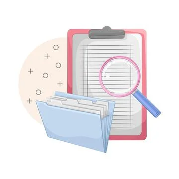 Search Folder Illustration Illustrazione stock