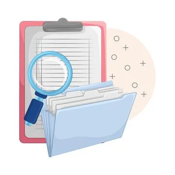 Search Folder Illustration Illustrazione stock