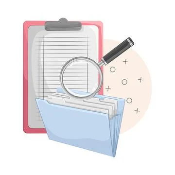 Search Folder Illustration Illustrazione stock