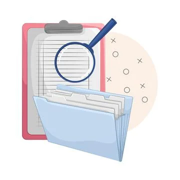 Search Folder Illustration Illustrazione stock