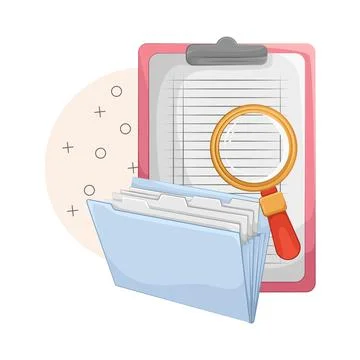 Search Folder Illustration Illustrazione stock