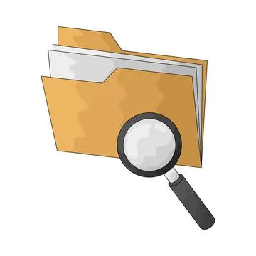 Search Folder illustration Illustrazione stock