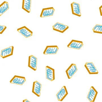 Search folder isometric icon seamless pattern Stock Illustration
