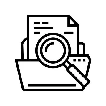 Search folder line icon vector illustration Stock Illustration