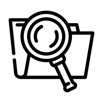 Search folder line icon vector illustration Stock Illustration