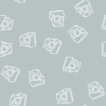 Search folder line seamless pattern Stock Illustration