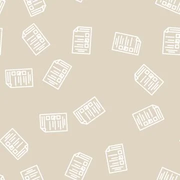 Search folder line vector seamless pattern Stock Illustration