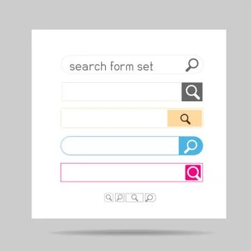 Search form set Stock Illustration