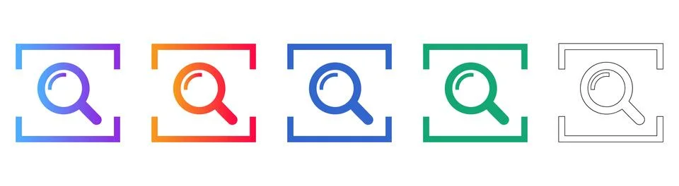Search Frame UI Icons Stock Illustration