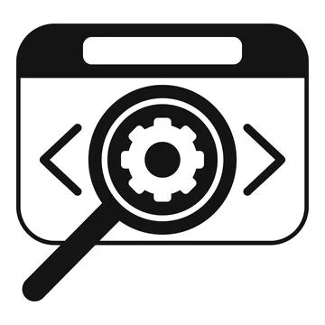 Search gear api icon simple vector. Internet hosting Stock Illustration