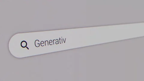 Search for Generative AI in your browser. Close-up of the device screen Stock Footage 299737612