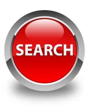 Search glossy red round button Stock Illustration