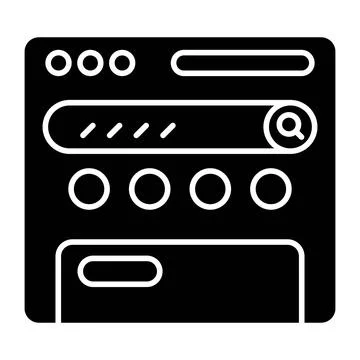 Search Glyph Icon Stock Illustration