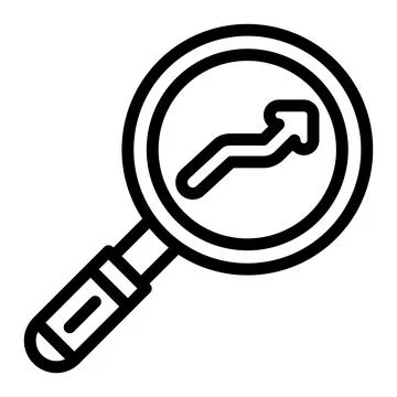 Search graph Vector Icon Design Illustration Illustrazione stock