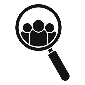 Search group of workers icon simple vector. Business commerce Stock Illustration