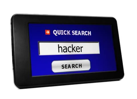Search for hacker Stock Illustration