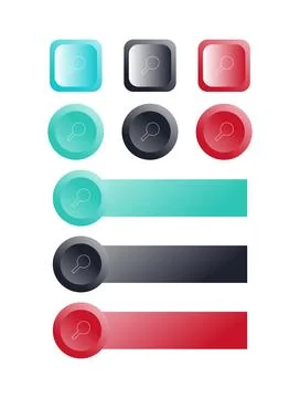 Search here, search bar for ui, interface search bar set Stock Illustration