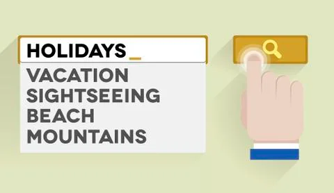 Search holidays Stock Illustration