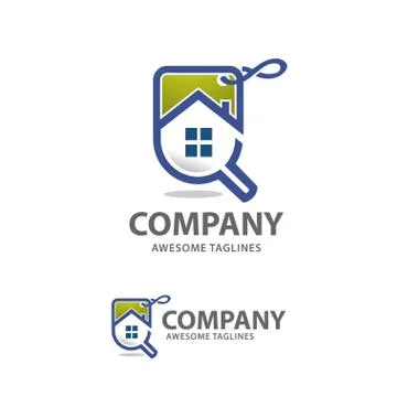 Search home sales logo vector Stock Illustration