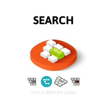 Search icon in different style Stock Illustration