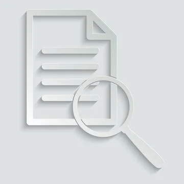 Search icon. document icon. search in document sign. Stock Illustration