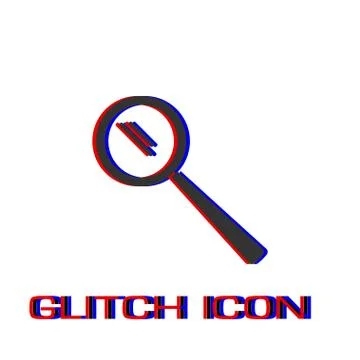 Search icon flat. Stock Illustration