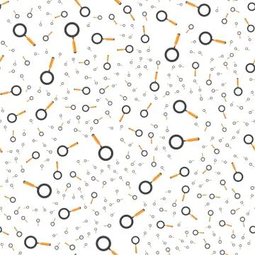 Search icon in flat style isolated in a circle. Vector seamless pattern flat  イラスト素材
