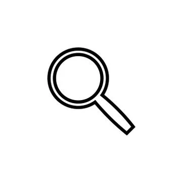 Search Icon magnifier Vector simple Stock Illustration