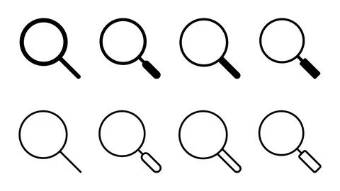 Search icon set. search magnifying glass icon Stock Illustration