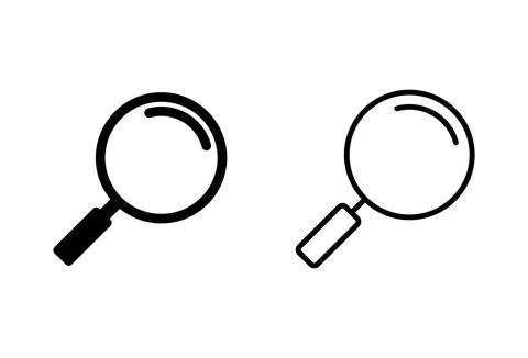Search icon set. search magnifying glass icon Illustrazione stock