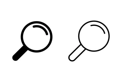 Search icon set. search magnifying glass icon Illustrazione stock