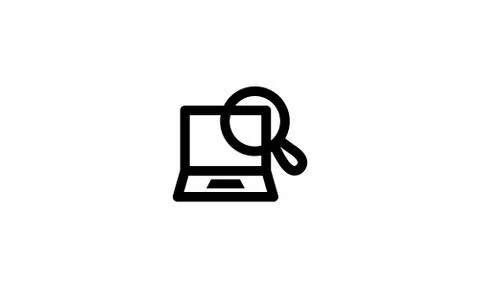 Search Icon Template Vector Sign Design Illustrazione stock