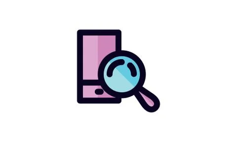 Search Icon Template Vector Sign Design Stock-Illustration