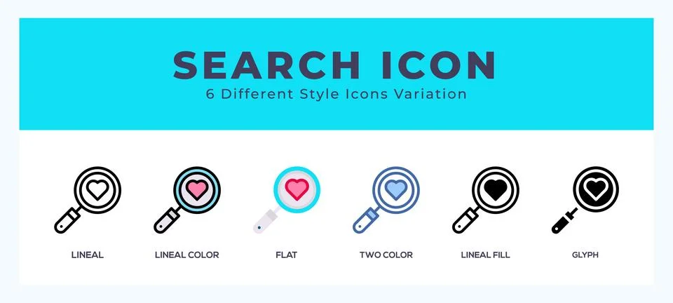 Search icon vector design illustration in trendy style Illustrazione stock