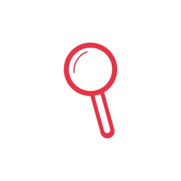 Search icon vector. Found find concept. Magnifying glass Sign isolated on white Stock Illustration