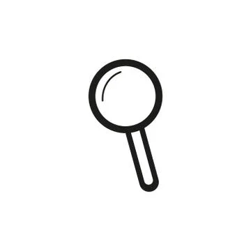 Search icon vector. Found find concept. Magnifying glass Sign isolated on white Stock Illustration