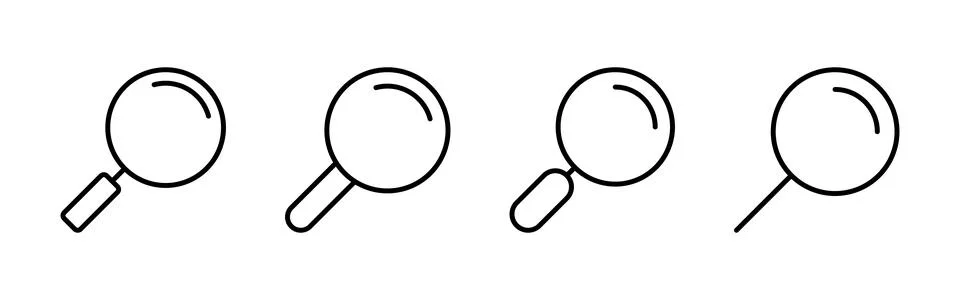 Search icon vector. search magnifying glass icon Illustrazione stock