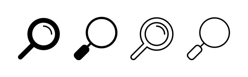 Search icon vector. search magnifying glass sign and symbol Illustrazione stock