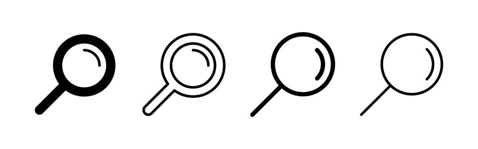 Search icon vector. search magnifying glass sign and symbol Illustrazione stock