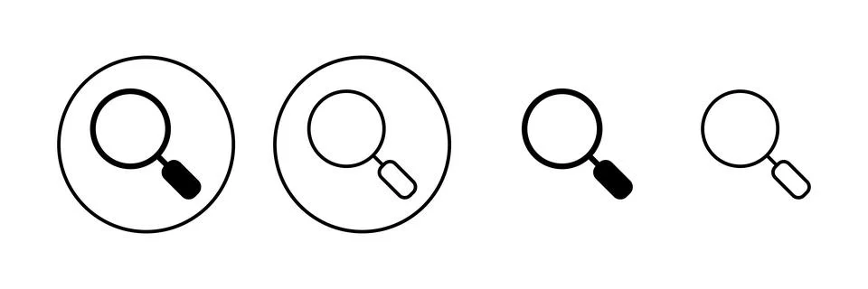Search icon vector. search magnifying glass sign and symbol Illustrazione stock