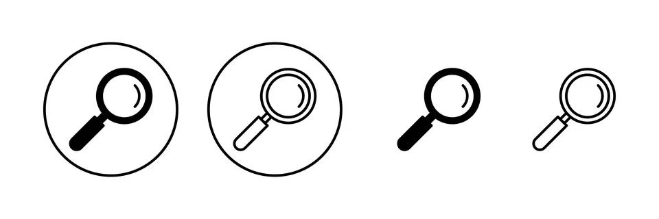 Search icon vector. search magnifying glass sign and symbol Illustrazione stock
