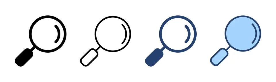 Search icon vector. search magnifying glass sign and symbol 库存插图